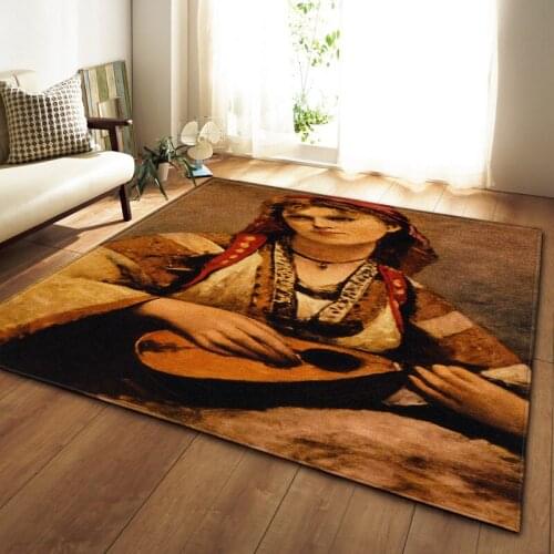 European and American style art oil painting carpet fro livingroom and bedroom area rugs parlor tapete sofa floor carpet fashion