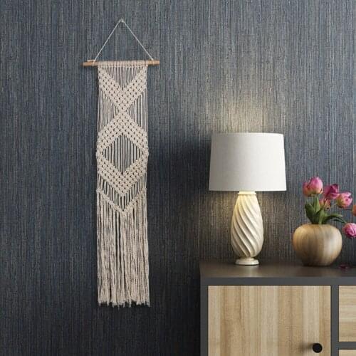 Bohemian Style Handmade Cotton Tassel Tapestry Family Living Room Corridor Wedding Background Wall Decoration Dream Catching