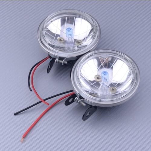 Beler Universal Clear Roundt H3 12V 55W 90mm Fog Spot Lights Lamps Kit Set 3.5inch for Van Bus Truck Pickup