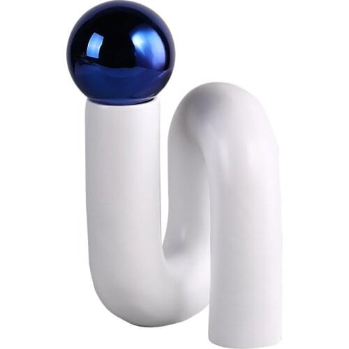 Nordic Creative Design Curved Decoration Living Room TV Cabinet Desktop Decoration Metal Model Room Home Light Luxury Decoration