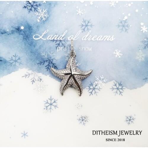 Pendant Sparkling Starfish 925 Sterling Silver Fit Necklace 2021 New Fine Jewelry Accessories Ocean Spirit Gift For Women