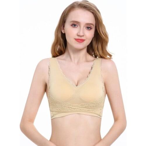 IZICFLY Hot Sale sexy Plus Size A B C D Push Up Bra new style skin color underwear for women bra sleep sport -1 Pcs