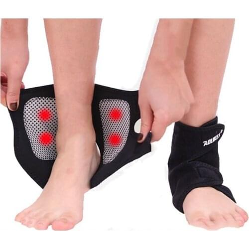 1Pair Self-Heating Warm Ankle Support Tourmaline Magnetic Therapy Ankle Massage Belt Pad Foot Health Care Protective Sprain