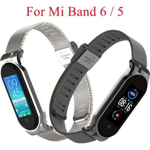 Metal Mi band 5 Strap Stainless Steel for Xiaomi Mi Band 5 Bracelet Replacement Strap Wrist Band Belt MiBand 5 Correa Mi Band 5