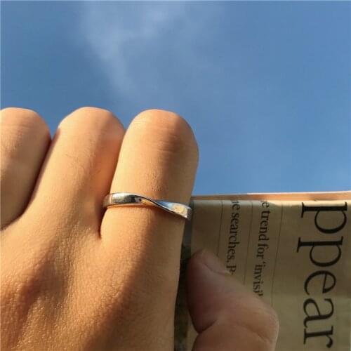 Fashion Simple Twist Design Titanium Steel Rings small finger jewelry index finger couple tail ring personality joint ring