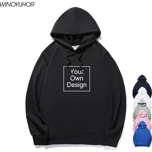 Your Own Design Brand Logo/Picture Custom Printed Hoodies Men Women DIY Cotton Sweatshirts Casual Long Sleeve Pullovers Unisex