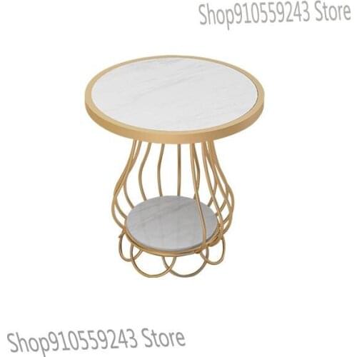 Nordic Light Luxury Corner Table Marble Side Table Living Room Sofa Side Table Balcony Small Round Table And Chair Combination S