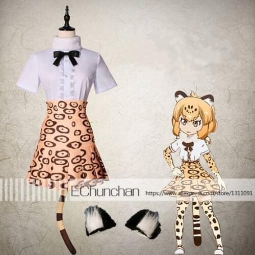 2017 New arrival New Game Serval Cosplay Kemono Friends Costume any size