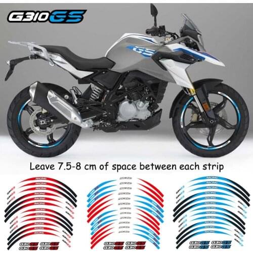 New Motorcycle front&Rear Edge Outer Rim Sticker Wheel Reflective waterproof Decals For BMW G310GS
