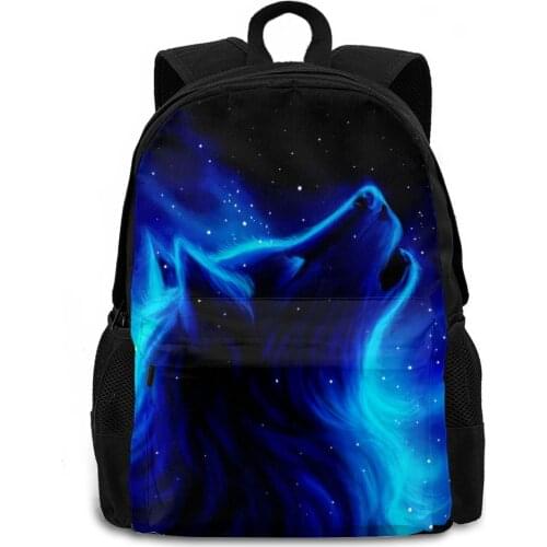 Ohmelody 3D Animal Wolf Backpacks Men Boys School Backpack Bookbag College Casual Daypacks Travelling