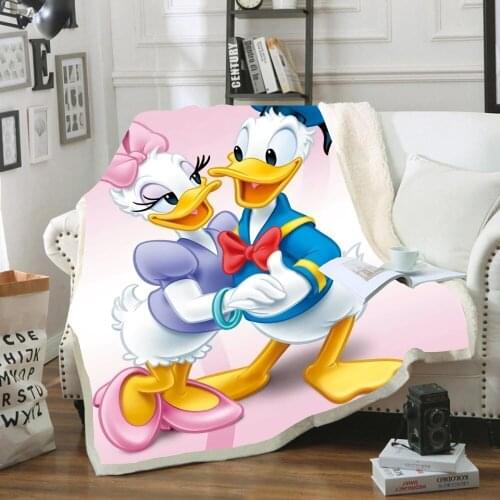 Disney Donald Duck Daisy Cartoon Blanket Throw Bedding Sheet Large Size Warm Soft Thick Sofa Sherpa Blankets Christmas Gifts