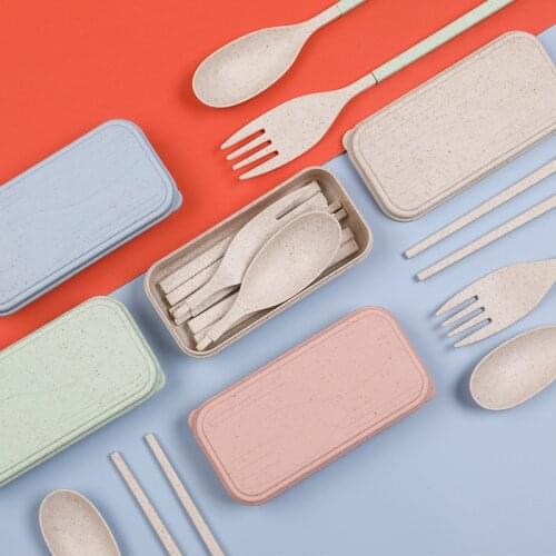 Foldable Portable Removable Outdoor Camping Tableware Spoon/Fork/Chopsticks Kit Home Kitchen Childrens Tableware 3 Pieces Set