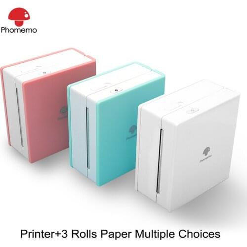 Phomemo M02 Thermal Portable Printer Wirelessly BT 203dpi Photo Label Memo Wrong Question Printing with USB Cable Imprimante