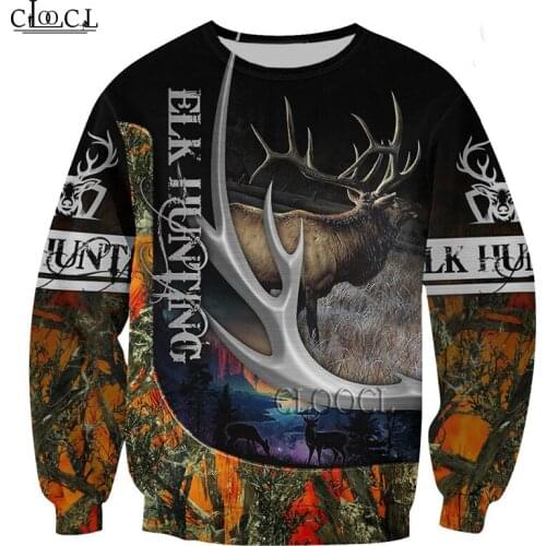 HX Beautiful Deer Hunting 3D Print Men Women Hoodie Harajuku Streetwear Autumn Sweatshirt Casual Tracksuit Drop Shipping