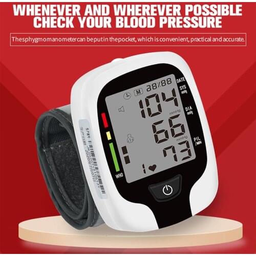 Voice Broadcast Blood Pressure Monitor Upper Arm Auto Monitor Heart Beat Rate Pulse Meter Tonometer Sphygmomanometers pulsometer