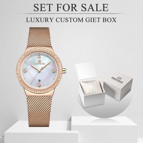 Women Watch NAVIFORCE Fashion Casual Quartz Watches Ladies Waterproof Wristwatch Stainless Steel Girl Clock Relogio Feminino