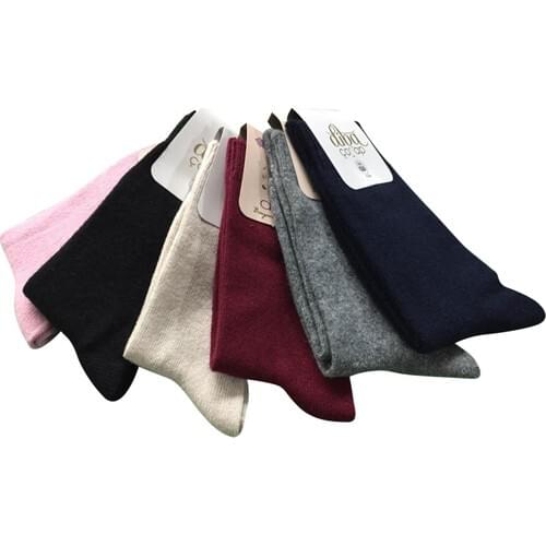 Womens Winter-Thermal-Lambswool Wool Socks-6 PCs-A Quality-Diba