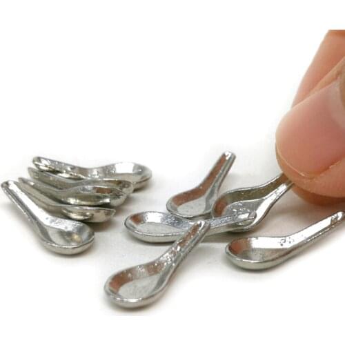 10Pcs Simulation 1:12 Fork Knife Soup Spoon Tableware Dollhouse Miniature Accessories Kitchen Food Furniture Toys