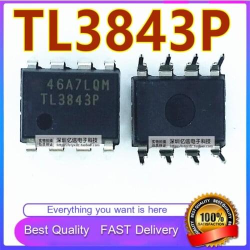 10Pcs/Lot New Original TL3843P 3843 Power ManagementIC Chip DIP-8 DIRECT PLUG 8 FEET
