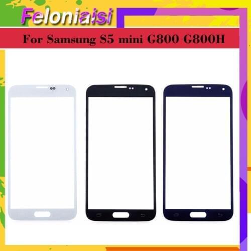 10Pcs/lot For Samsung Galaxy S5 mini G800F G800H G800 Touch Screen Front Glass Panel TouchScreen Outer Glass Lens NO LCD