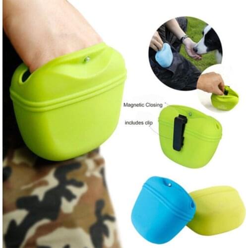 3 Color Pet Training Silica Gel Pocket Silicone Dog Treat Bag Food Snack Pouch Haversack Solid Mini Waist Packs Dog Trainings