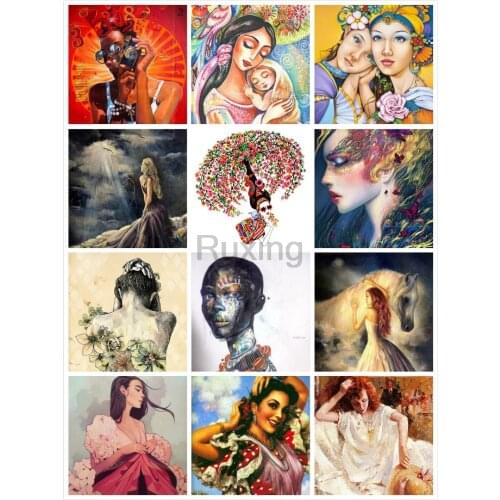 5D Square Diamond Embroidery Painting woman landscape picture Diy Diamond Painting crystal Cross Stitch Mosaic Crafts Decorative