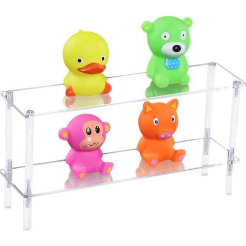 Acrylic Display stand Pottery storage rack Doll clay figurine display stand Transparent Multi-layer Shelf Store Display Tools