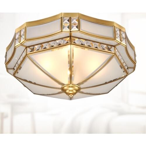 American living room ceiling lights Chinese restaurant balcony aisle full bedroom lamp ancient European copper lamp ZL298