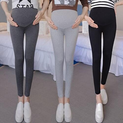 Pregnant women solid color womens abdomen support trousers pregnant women leggings solid color pregnant women pants