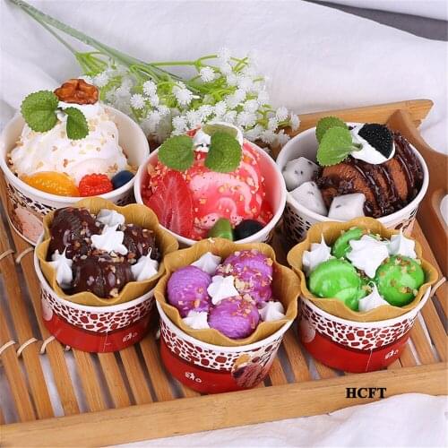 Baby kids toys hotel dining room restaurant bakery dessert house store shop decor simulation fake sundae ice cream cup cake