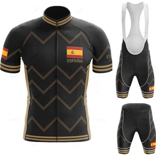 Spain New Team Red Short Sleeve Cycling Jersey Cycling Jersey for Men Summer Cycling Jersey Breathable Cycling Clothing Sets