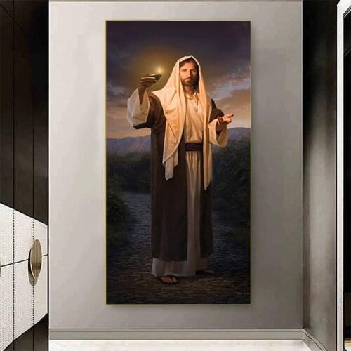 Jesus Christ Artwork Religion Canvas Painting Posters and Prints Wall Art Abstract Pictures for Living Room Home Decor Cuadros