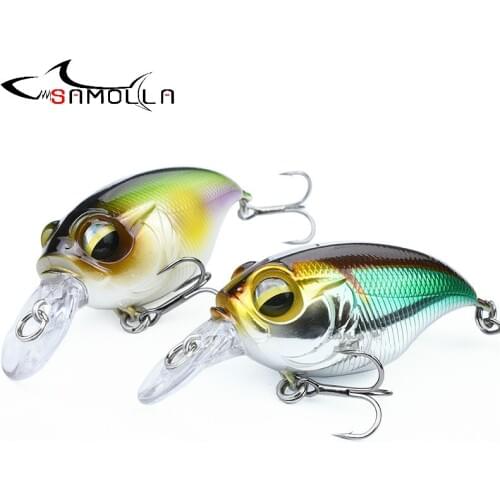 Crankbait Fishing Lure Weights 48mm/8g Bass Fishing Bait Tackle Whopper Holographic Pesca Saltwater Lures Trolling Lure Crank