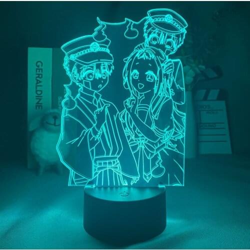 Manga Toilet Bound Hanako Kun Led Night Light for Bedroom Decor Colorful Nightlight Anime Fans Gift 3d Home Decor Table Lamp