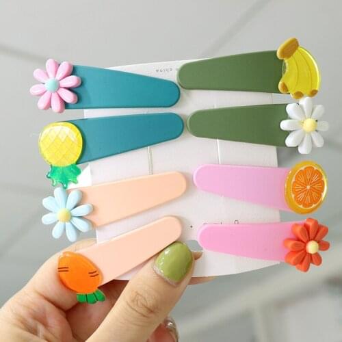 Sweet And Lovely BB Clip With Floret And Fruit Girl Style Hairpin And Colorful Round Sequins Irregular Hairpin