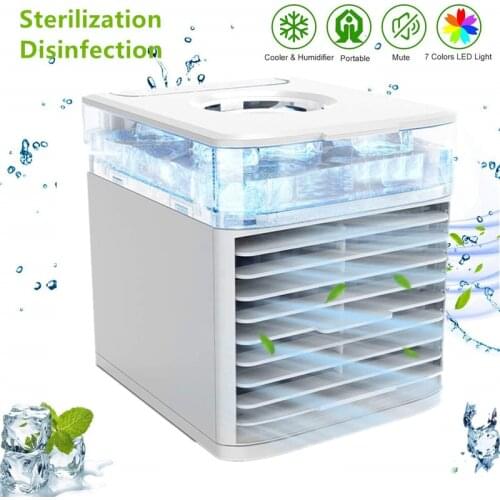Mini Air Conditioner Air Cooler Fan 7 Colors Light USB Portable Air Conditioner Sterilization isinfection Air Cooling Fan