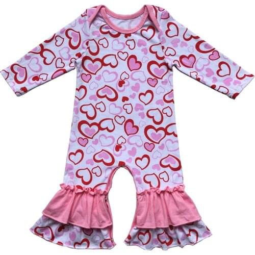 Donuts Valentines day easter Day girls gown clothing icing ruffle baby girls romper bulk wholesale baby clothes