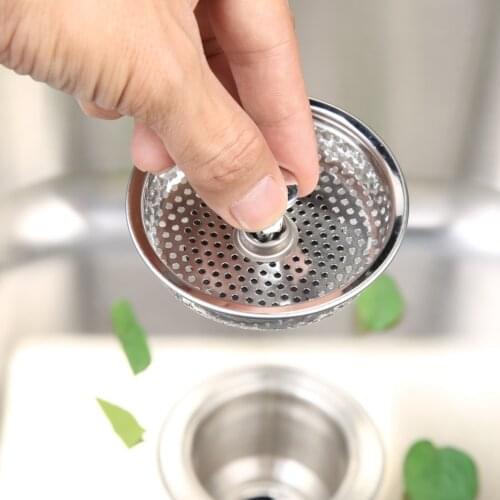 Kitchen Sink Stopper Durable Stainless Steel Filter Cover Hair Catcher Bathroom Plug Household Replacement Supplies