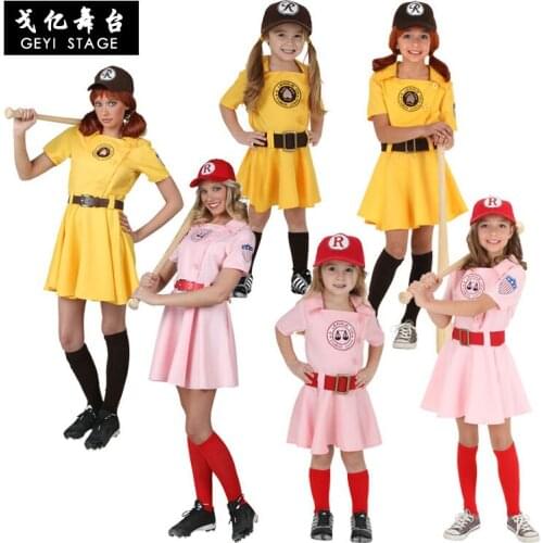 Cosplay professional baseball uniform Halloween childrens clothing female sportswear one-piece baseball uniform baseball skirt