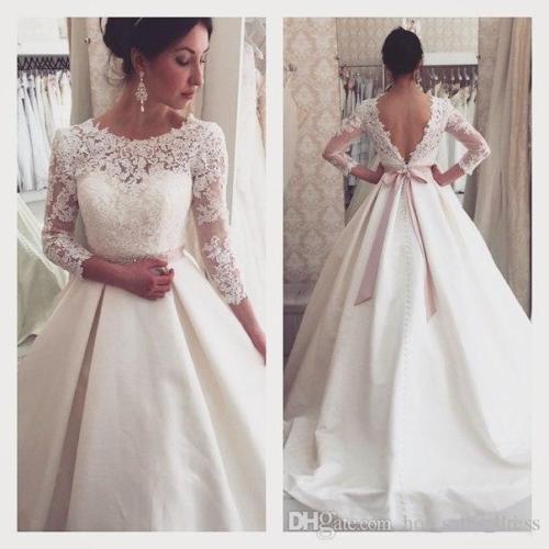 Puffy 2016 Muslim Arabic Dubai wedding dress Long Sleeve Bridal Gowns Appliques Lace Vestido De Noiva women Wedding dresses
