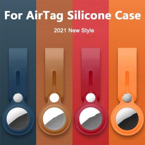 Discount Soft Liquid Silicone Protective Case For Airtags Cover Hangable Keychain Locator Tracker Cover For Airtags Case