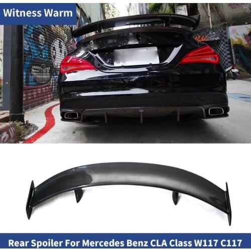 For Benz CLA W117 Spoiler carbon fiber CLA45 W117 C200L Rear Trunk Wings roof Spoiler FRP 14-19