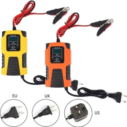 Smart Battery Charger Automotive 6V/12V Water-Resistant Maintainer Automatic Intelligent Chargers for Motorcycle Car