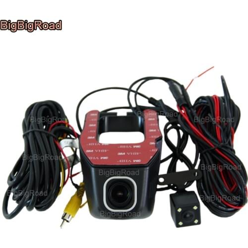 BigBigRoad For Peugeot 2008 3008 4007 108 207 301 308 408 Car Dash Cam Wifi DVR Dual lens Video Recorder FHD 1080P