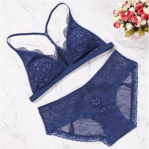 2018 S M L XL 4 sizes front closure bras set sexy lace beauty back lingerie set push up underwear set for women