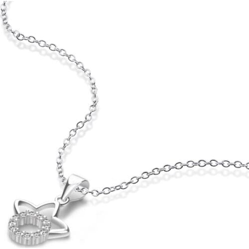 Fashion Elegant Angel pendant Necklace Women 925 sterling silver Accessories Vintage Chocker jewelry Charm Women Friend Gift