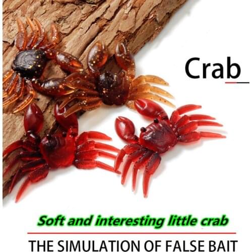 Fishing Lure 10pcs Silicone Soft Crab 8CM Spinner Simulation Bait Souple Tackle Accessories PVC Carp Fish Pesca Trout Pike Bass