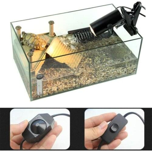 2 Style Repitle Basking Light Holder UVA UVB Heating Bulb Lamp Holder Aquarium Lighting Temperature Control For Reptile Turtle