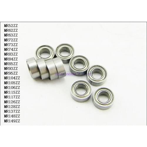 20 pcs/Lot MR83ZZ , MR84ZZ , MR85ZZ , MR93ZZ , MR95ZZ , MR104ZZ Thin Wall Deep Groove Ball Mini Ball Bearing Brand New