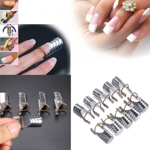5Pcs Professional Fashion Nail Form Tips Women Reusable Aluminum UV Gel Acrylic Tips Nail Art Extension For Nail Polish Guide